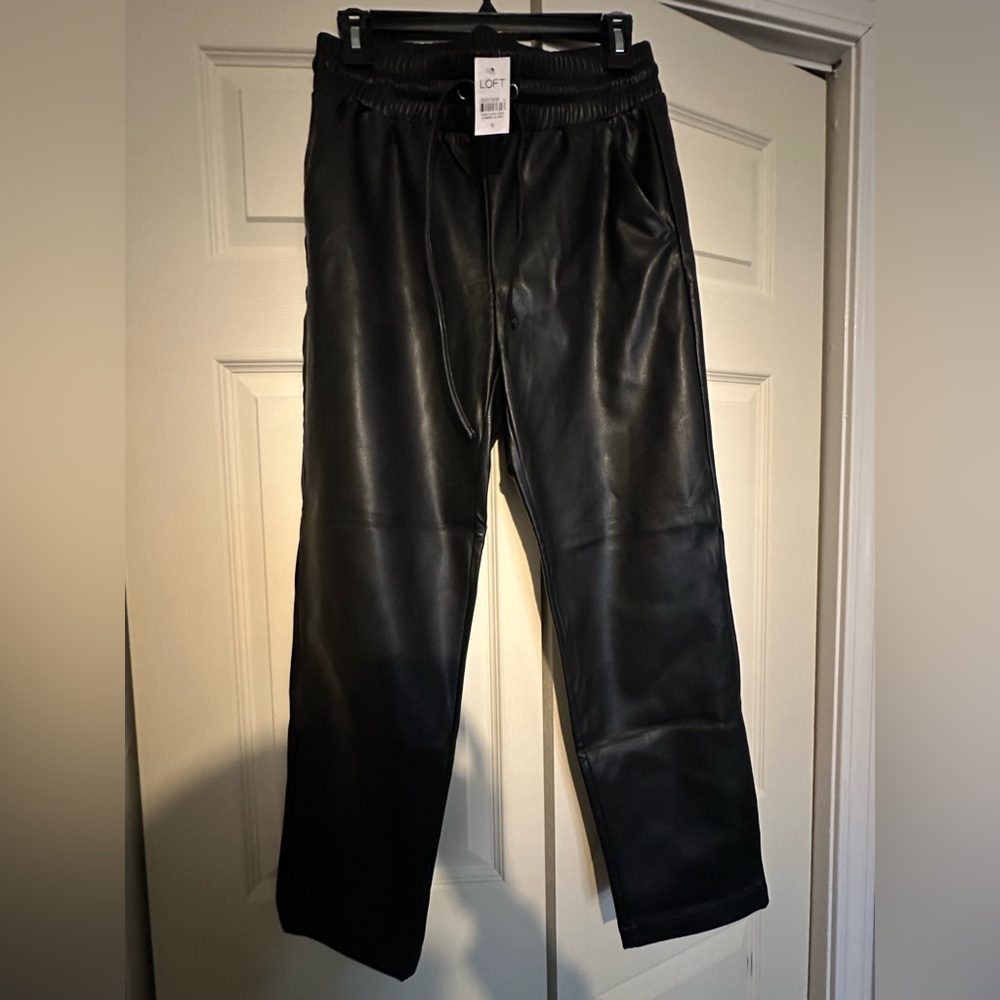 LOFT faux leather pants